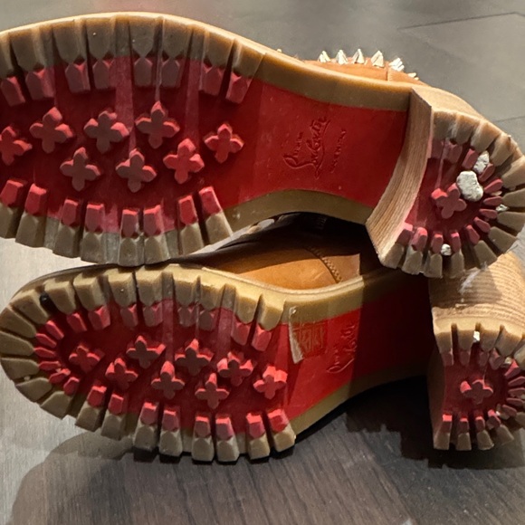 Christian Louboutin Tan Lace-Up Boots - Picture 6 of 12